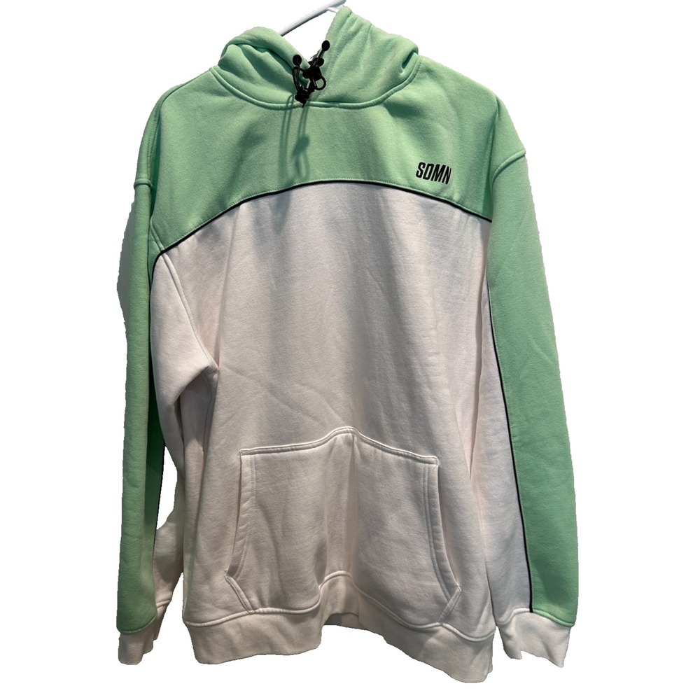 SDMN‎ Sidemen Green White Pullover Hoodie Sweatshirt XXXL 3XL Kangaroo Pocket